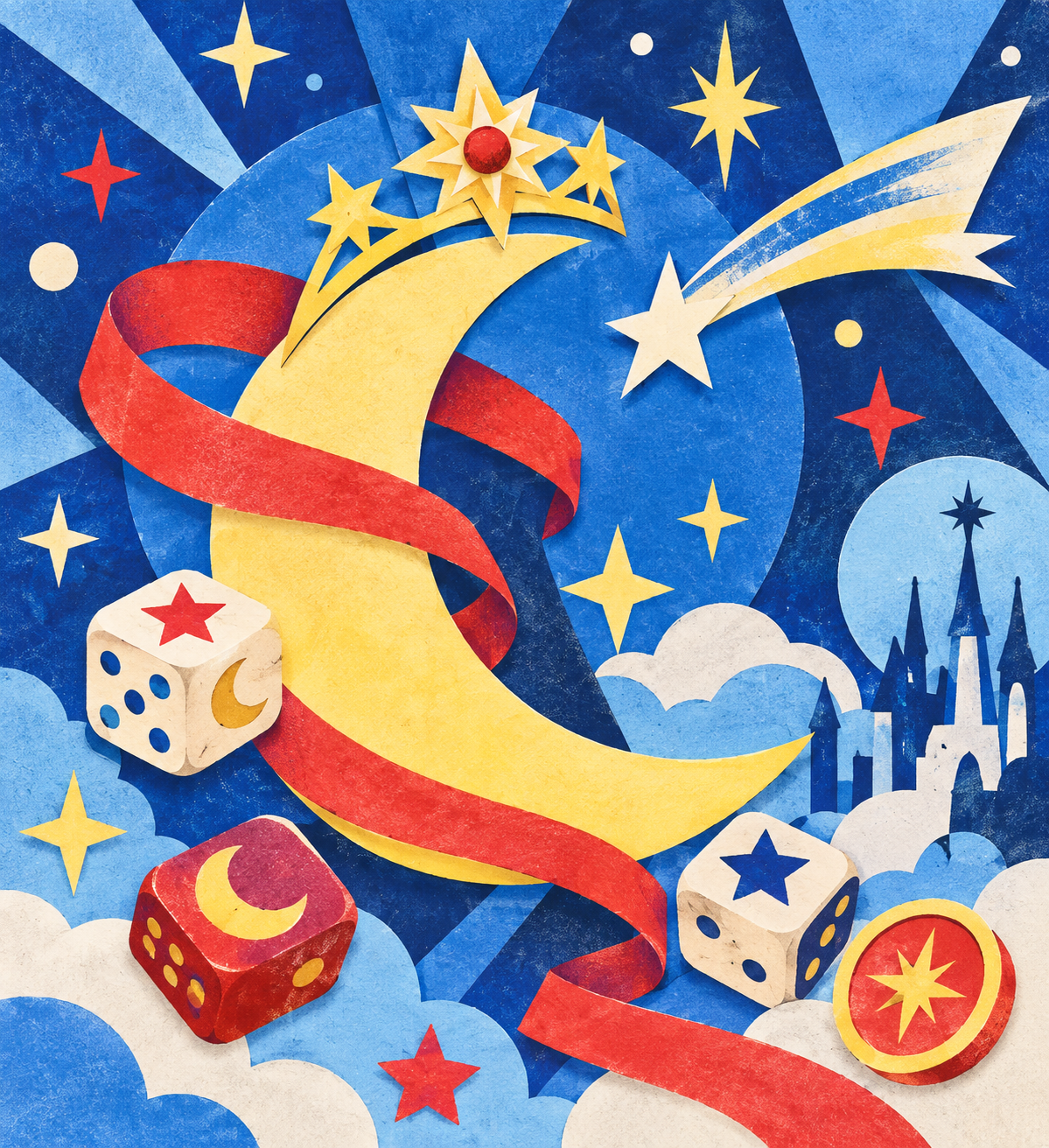Paper moon and stars